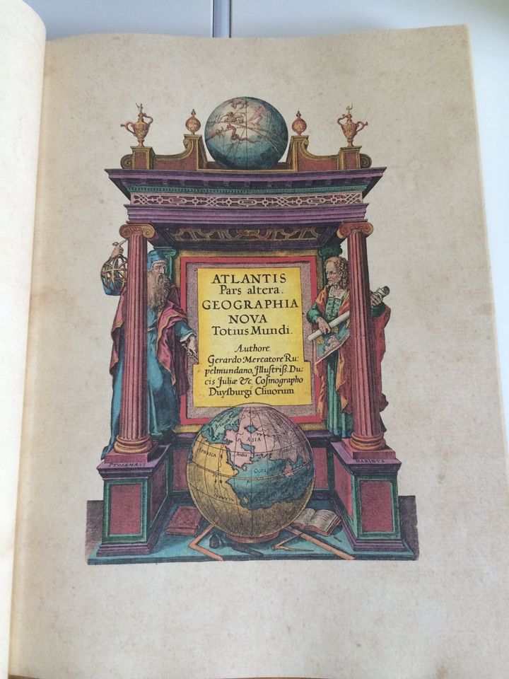 Gerardus Mercator:  Atlas 1595. -  Faksimile  (Ldr) in Geist