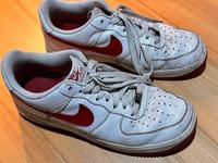 Nike Air Force 1 weiß / rot gebraucht Größe 44 Bayern - Werneck Vorschau