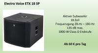 Verleih: Aktiver Subwoofer Electro Voice ETX 18 SP Bayern - Bichl Vorschau