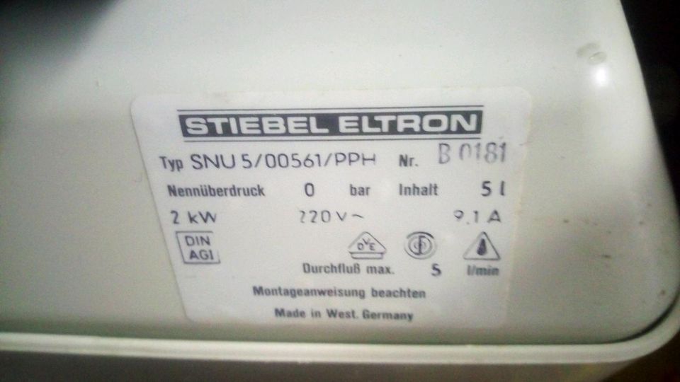 Untertisch Heißwassergerät von Stiefel Eltron in Reil