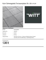 Gehwegplatte Gartenplatte 30 x 30 x 4 cm Baden-Württemberg - Rheinhausen Vorschau