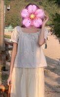 Henne Bluse blau 3D Blume süß kurzarm elegant Lolita schön Buchholz-Kleefeld - Hannover Groß Buchholz Vorschau