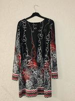 Festliches, langärmiges Kleid mit Linien-Muster Hessen - Münster Vorschau