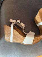 Wedges Kork weiß Leder 38 Italien Hessen - Wettenberg Vorschau