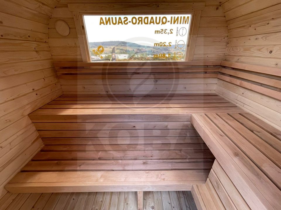 Quadro Sauna | 1,8m | Gartensauna | Balkon Sauna | 2 Ebenen in Eichenzell