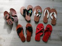 6 x Sommer-Sandalen / Zehentr. , Gr. 37, Leder, Stoff, Hush Pupp Sachsen-Anhalt - Naumburg (Saale) Vorschau