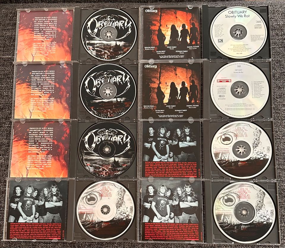 Obituary CD’S Erstpressung,Firstpress,Patch,Death Metal, in Schöne Aussicht, Gem Masburg