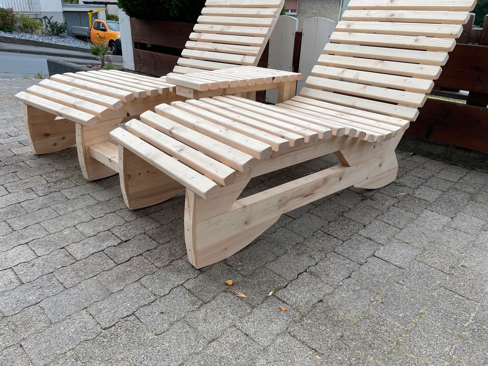 Waldsofa 2024 Neues Modell mit Tischablage 2x75cm Liege in Warstein