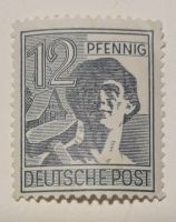 Briefmarke Deutschland, 12 Pfennig, 1947, ungestempelt Rheinland-Pfalz - Büchenbeuren Vorschau