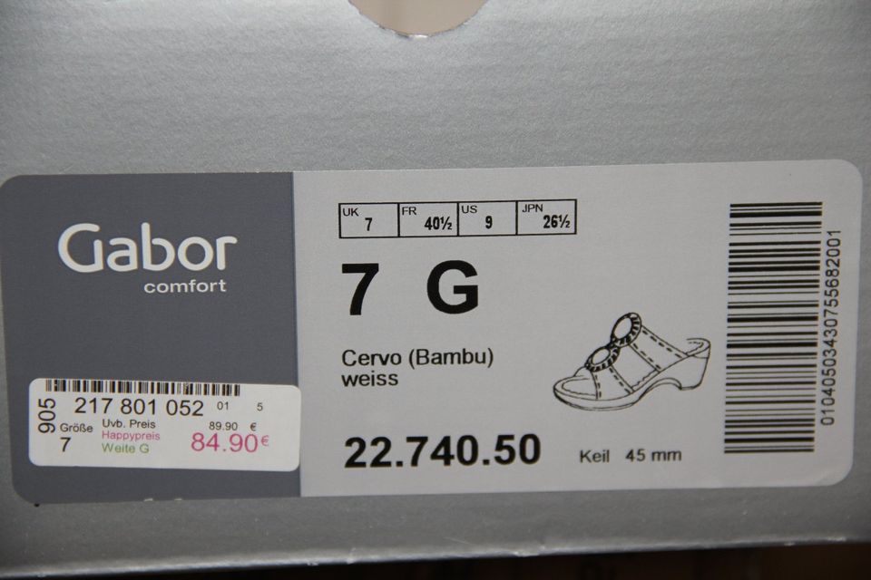 GABOR Sandalette mit Keilabsatz 45mm Größe 7 in Gengenbach