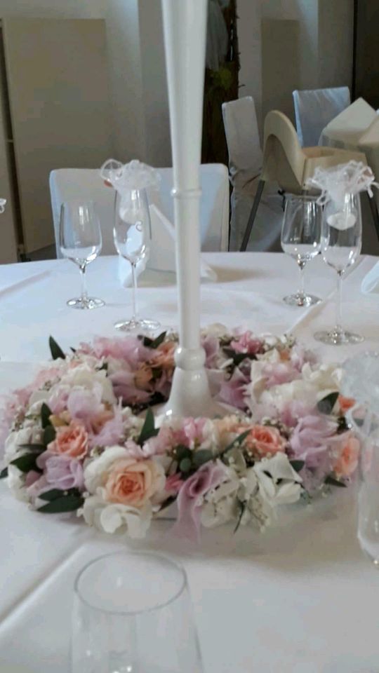 Schleifen Rosa Tisch Gestecke Hochzeit Geburtstag Deko in Dresden