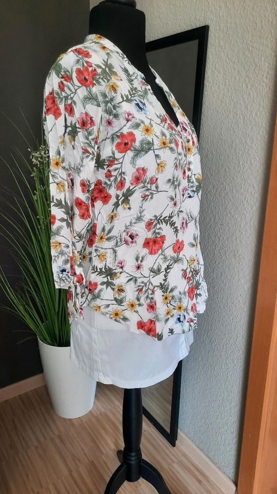 ❣️NW Sommerblusen F&F UK Blumen Sommermantel Trenchcoat  gelb in Schwelm