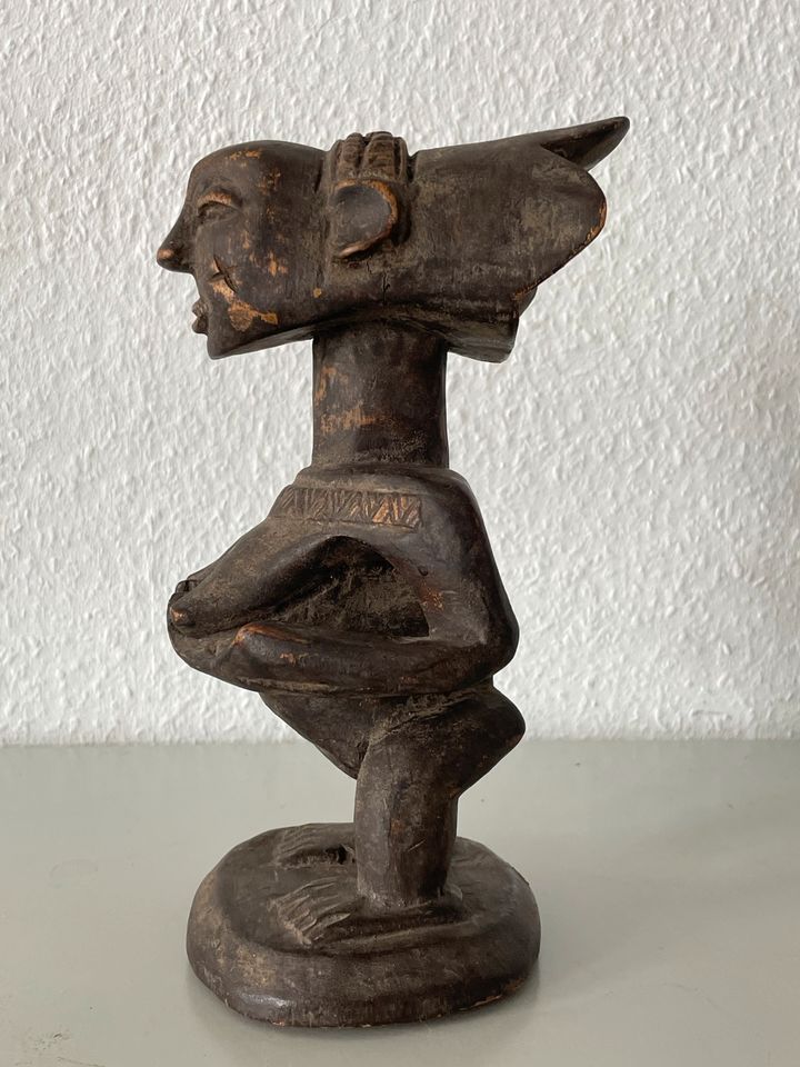 afrikanische Holz-Skulptur Frau Fruchtbarkeitssymbol Luba / Tabwa in Sollstedt (Wipper)