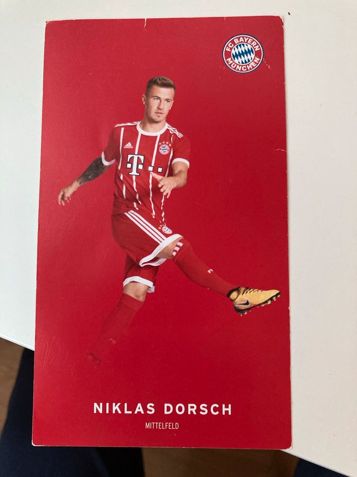 Autogrammkarte Niklas Dorsch FC Bayern in Bergkirchen