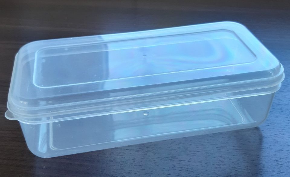 Plastikschüssel /Dose+Deckel, 2-teilig, durchsichtig, 21x10x6 cm in Eppingen