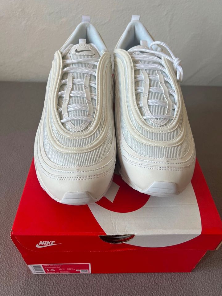 NIKE AIR MAX 97 SNEAKER, GR. EUR 48,5 / US 14 , WEISS , NEU! in Groß-Zimmern