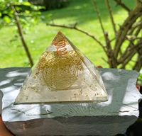 Orgonit Pyramide Selenit Blume des Lebens / KEY-QI333 Baden-Württemberg - Ulm Vorschau