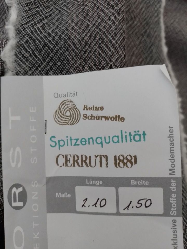 Stoff 100% Reine Schurwolle 2,10m Designerstoff Cerruti 1881 in Aldenhoven