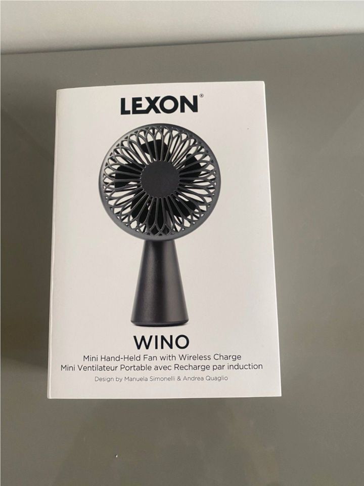Lexon Wino Mini Ventilator aus Aluminium grau 3 Stufen NEU in Furth