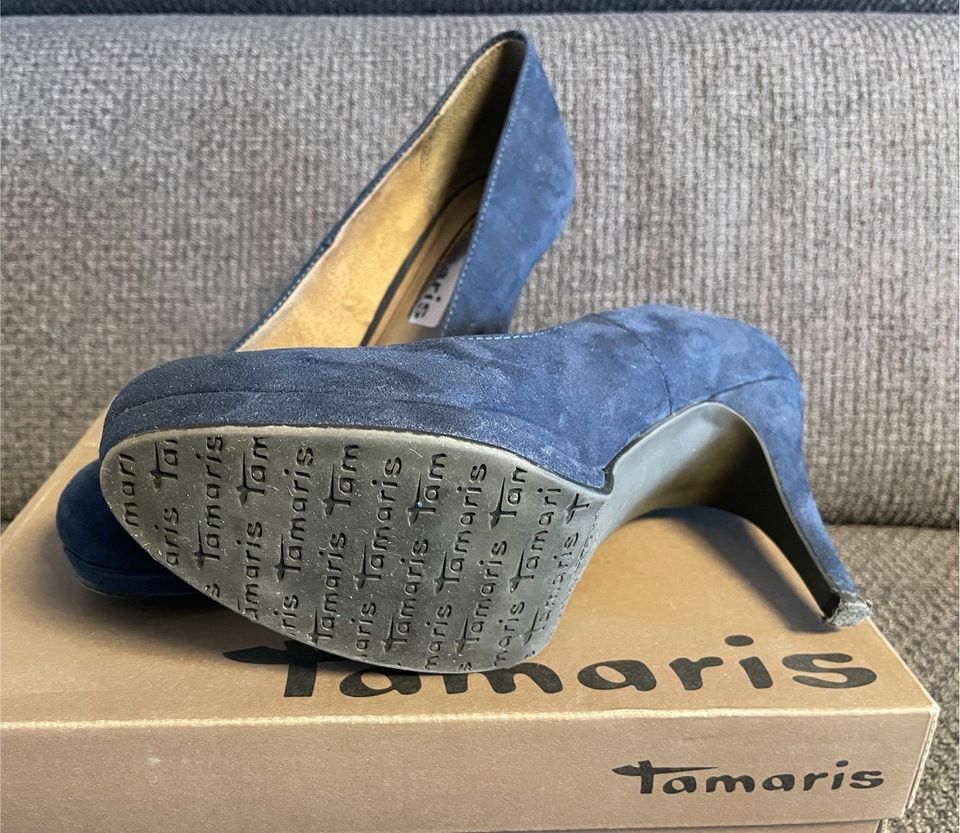 Tamaris Absatzschuhe/Pumps Größe 42, navyblau in Nürnberg (Mittelfr)