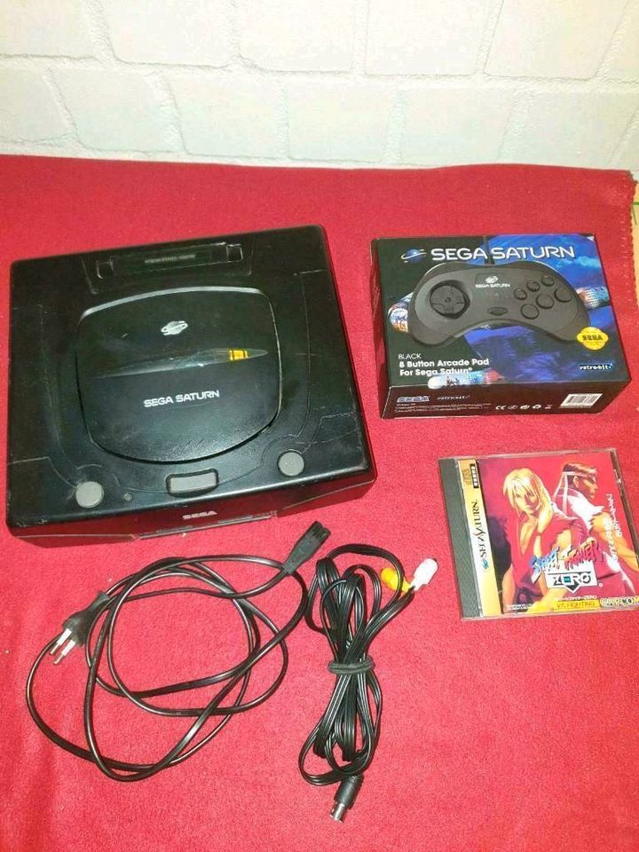 Sega Saturn Konsole + Kabel + 6×Spiele + Controller in Duisburg