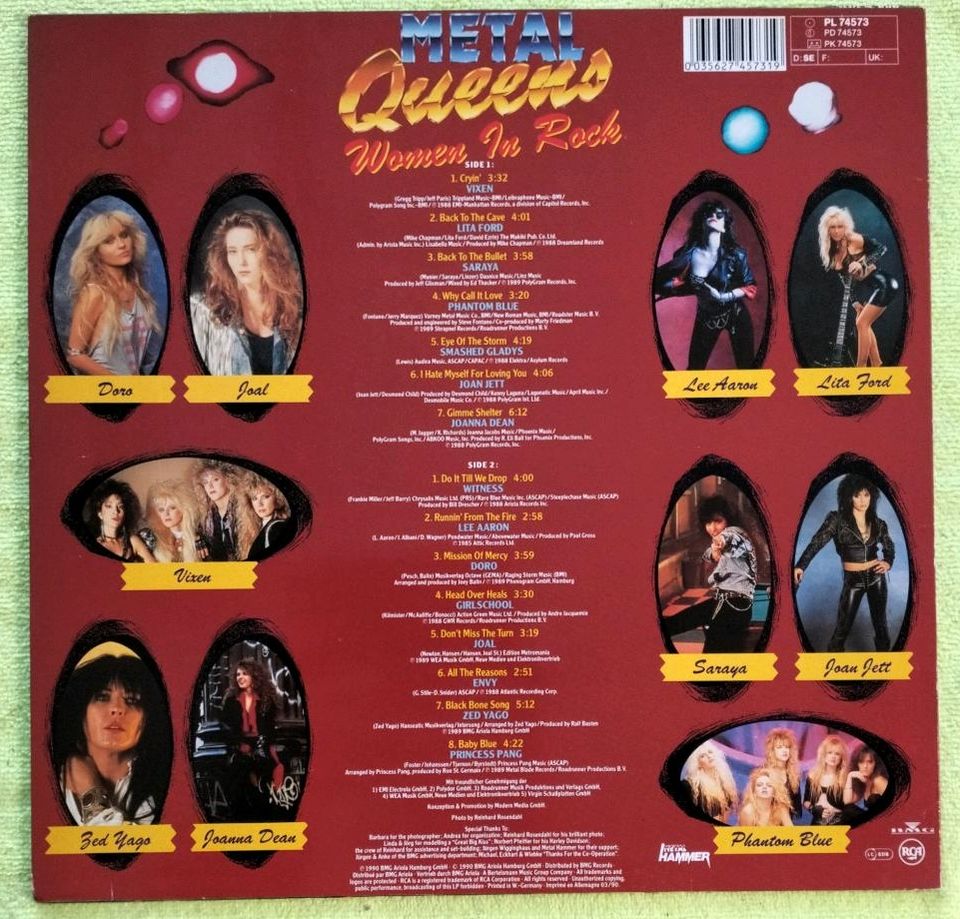 METAL QUEENS - Women in Rock Vinyl Heavy Metal Schallplatte in Bad Harzburg