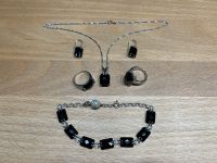 Silberschmuck Set „925“ mit schwarzen Steinen Nordrhein-Westfalen - Langenfeld Vorschau