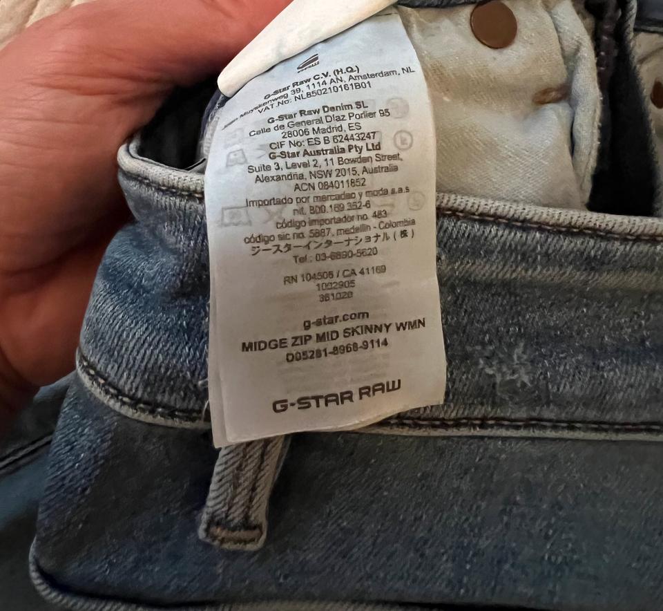 G-STAR GSTAR RAW MIDGE Zip MID SKINNY Jeans WMN W30 / L28 in Ginsheim-Gustavsburg