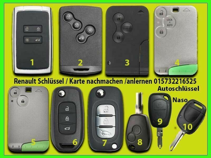 Renault Schlüssel nachmachen / Renault Karte nachmachen in  Nordrhein-Westfalen - Mönchengladbach, Ersatz- & Reparaturteile