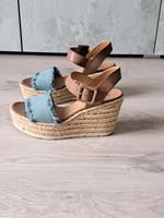 Ital. Jeans Sandalette Wedges super bequem 38 Bayern - Weidenbach Vorschau