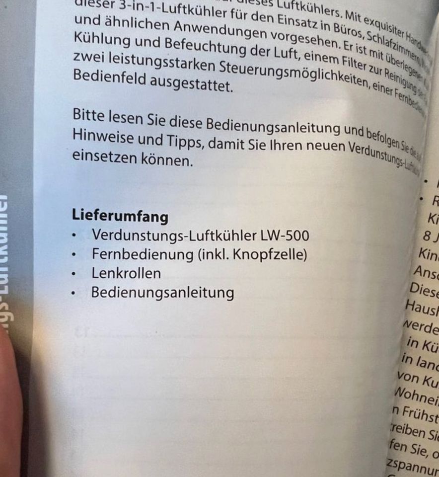 Verdunstungsluftkühler 120 Watt 6l Kühlung Sommer Klima Neuware in Köln