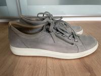 Ecco Sneaker Leder hellgrau Niedersachsen - Neu Wulmstorf Vorschau