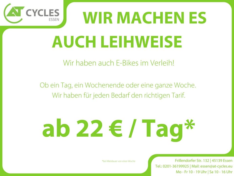 E-Bike Verleih ab 22€ Tag / Tarife in der Artikelbeschreibung in Essen