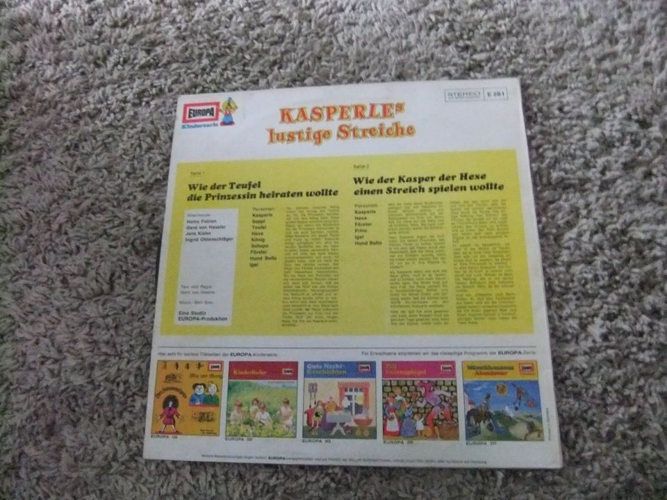 Europa,LP,Vinyl,Hörspiel,Kasperle`s lustige Streiche,Schallplatte in Henstedt-Ulzburg