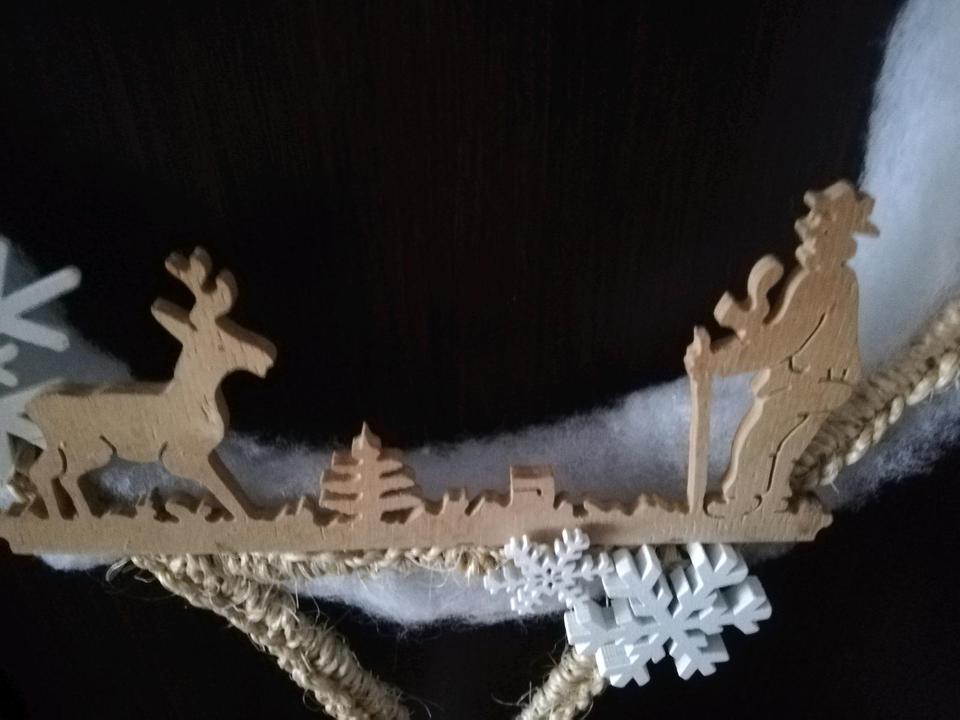 ❄️ Winterdeko Türkranz Herz Sisal Unikat Upcycling Boho Skandi in Roßbach Westerwald