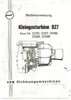 Bedienungsanleitung Kleingasturbine 027 Turbolekt Hessen - Grünberg Vorschau