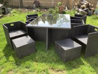 Gartenmöbel Set mit Glastisch schwarz Rheinland-Pfalz - Meudt Vorschau