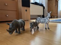 Schleich wilde Tiere : Zebra, Nashorn und Warzenschwein Nordrhein-Westfalen - Grevenbroich Vorschau