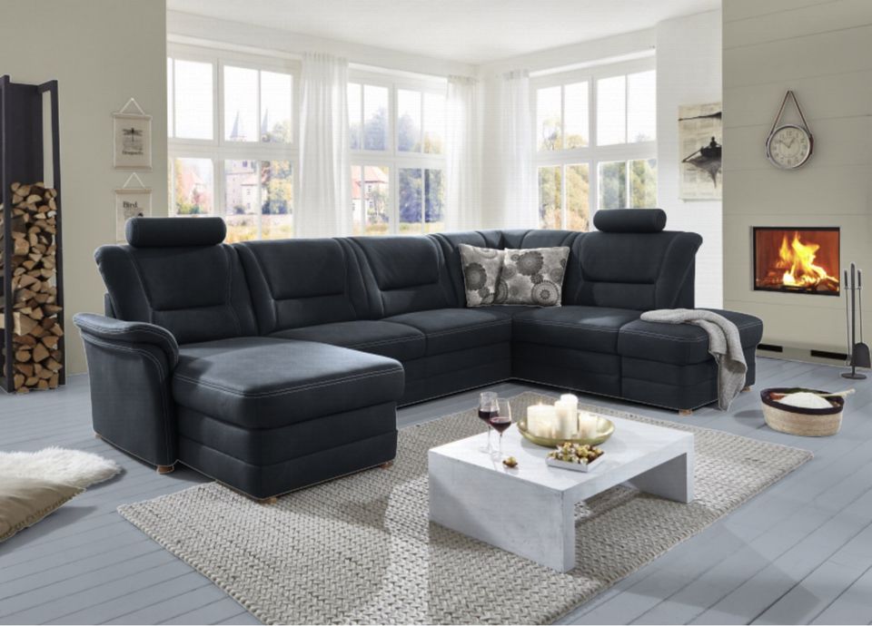 0% FINANZIERUNG INDIVIDUELL PLANBARE Eckcouch Wohnlandschaft Funktions - Couch FEDERKERN Sofa Canape Sessel in Ludwigslust