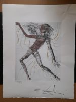 Salvador Dali, der Kosmonaut - Druckgraphik Lithografie signiert Bayern - Fürth Vorschau