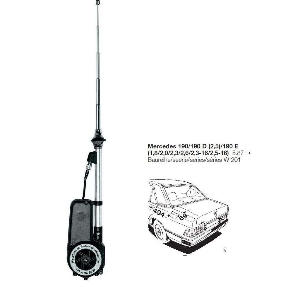 Elektrische Antenne Original Hirschmann für Mercedes-Benz W201 in Sachsen -  Ostrau | Ersatz- & Reparaturteile | eBay Kleinanzeigen ist jetzt  Kleinanzeigen