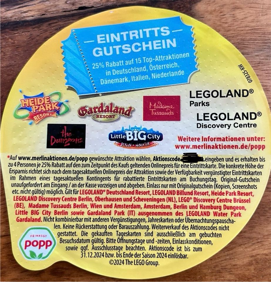 Eintritts Gutschein, Heidepark, Legoland, Gardaland, Madame Tuss. in Sehnde