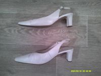 Pumps mit offener Ferse, Nubukleder, dez. schimmernd, Absatz 6 cm Berlin - Pankow Vorschau