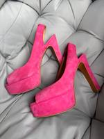 ZARA Damen High Heels in Fuchsia, Größe 39, Wildleder Niedersachsen - Vechta Vorschau