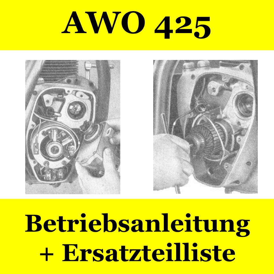 Simson AWO 425 Touren+Sport # Betriebsanleitung+Ersatzteilkatalog in Dresden