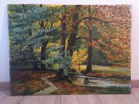 Originalgemälde Öl/Acryl (?) Herbstlandschaft Sachsen - Ottendorf-Okrilla Vorschau