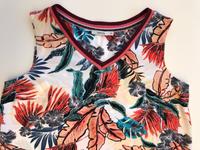 Cecil Bluse Shirt Top XS/36 tropical Blätter Blumen weiß koralle Baden-Württemberg - Teningen Vorschau