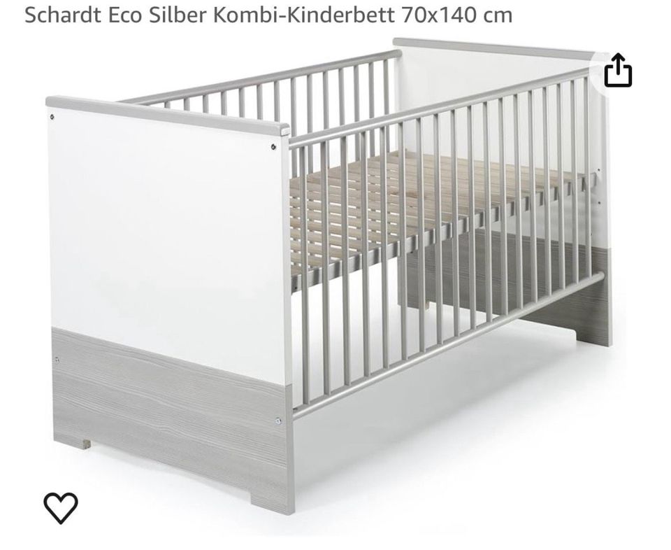 Schardt Kinderbett Babybett Kombibett Eco in silber weiß in Sindelfingen