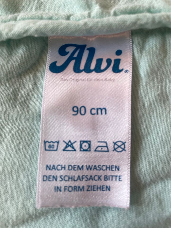 ALVI Molton-SommerSchlafsack 0,5 TOC, 90 cm, türkis, neuwertig in Emmerthal