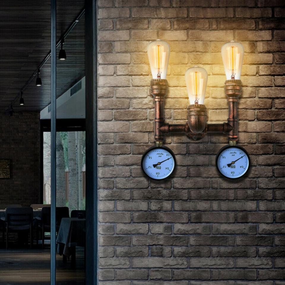 Wandleuchte Vintage Retro Eisenrohr Wandlampe Antik Design in Wildeck